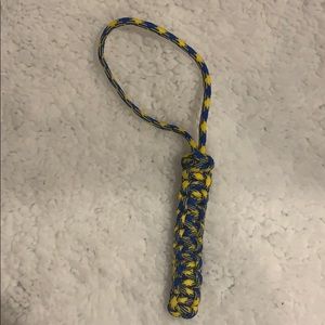 Handmade Yellow and Blue Paracord Keychain